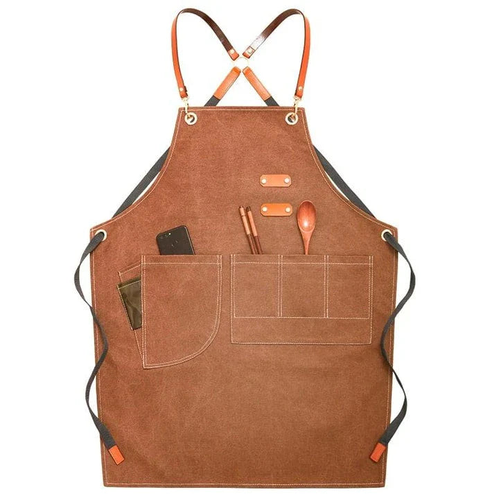 Cafe Canvas Barista Apron - Premium, Durable, and Stylish Apron for Baristas and Coffee Lovers