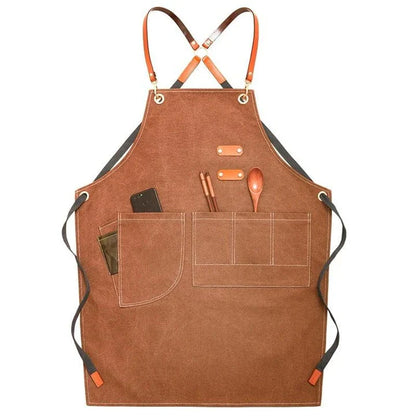 Cafe Canvas Barista Apron - Premium, Durable, and Stylish Apron for Baristas and Coffee Lovers