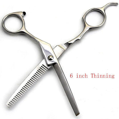 Premium stainless steel pet grooming scissors with ergonomic handles for effortless, salon-quality trimming and shaping of your furry friend's coat.
