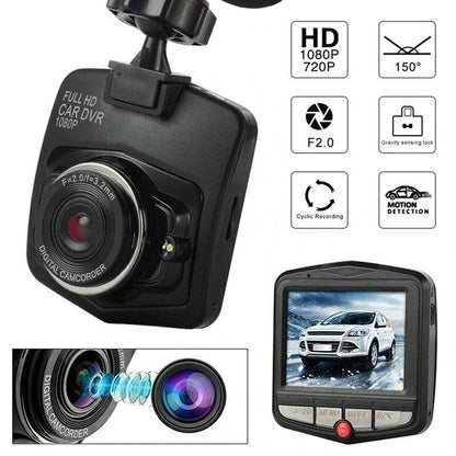 Front and Rear Dual Car Dash Dashboard Cam Surveillance Cameras with 720P HD Video Recording, Motion Sensor, and Gravity Sensor Lock