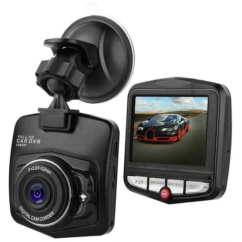 Front and Rear Dual Car Dash Dashboard Cam Surveillance Cameras with 720P HD Video Recording, Motion Sensor, and Gravity Sensor Lock