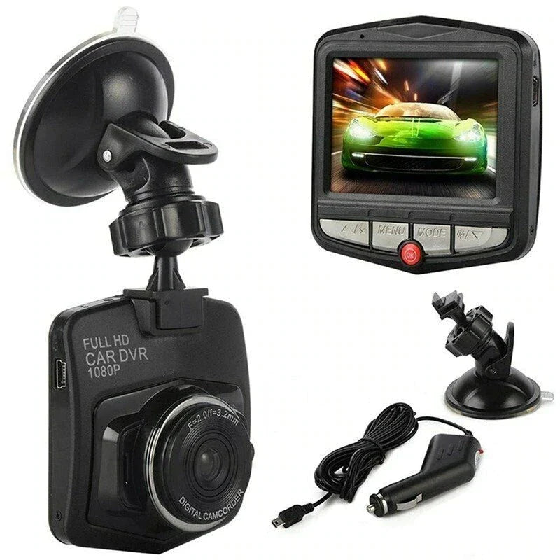 Front and Rear Dual Car Dash Dashboard Cam Surveillance Cameras with 720P HD Video Recording, Motion Sensor, and Gravity Sensor Lock