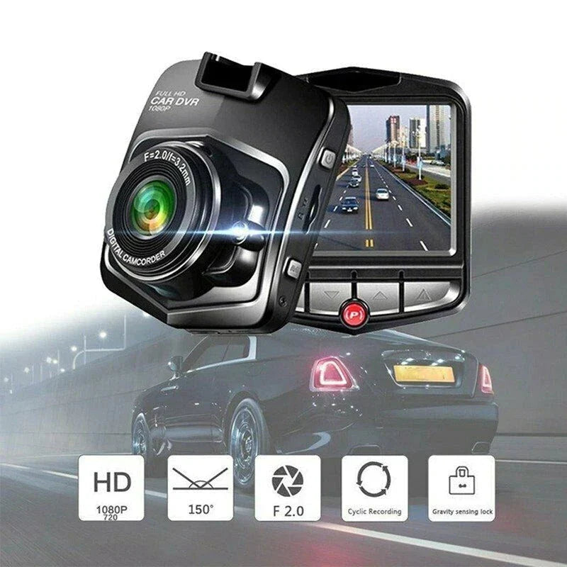 Front and Rear Dual Car Dash Dashboard Cam Surveillance Cameras with 720P HD Video Recording, Motion Sensor, and Gravity Sensor Lock