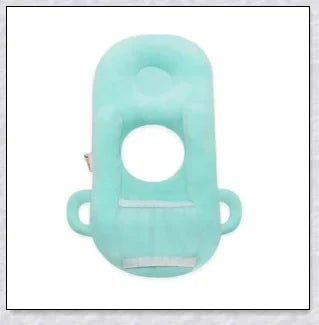 A soft, supportive pillow designed for hands-free baby feeding, featuring a secure bottle holder and premium, BPA-free materials.