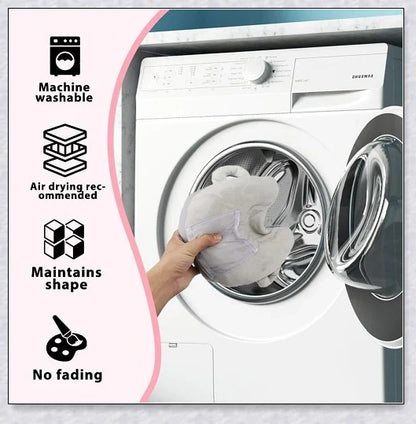 A soft, supportive pillow designed for hands-free baby feeding, featuring a secure bottle holder and premium, BPA-free materials.