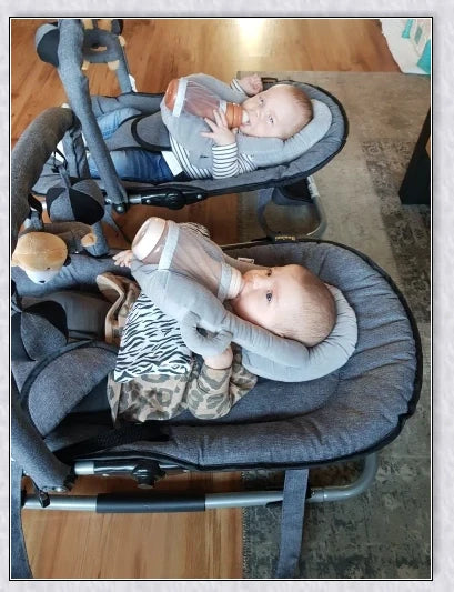 A soft, supportive pillow designed for hands-free baby feeding, featuring a secure bottle holder and premium, BPA-free materials.