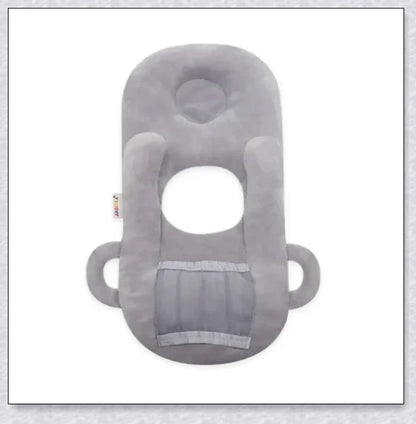 A soft, supportive pillow designed for hands-free baby feeding, featuring a secure bottle holder and premium, BPA-free materials.