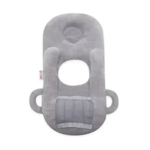 A soft, supportive pillow designed for hands-free baby feeding, featuring a secure bottle holder and premium, BPA-free materials.