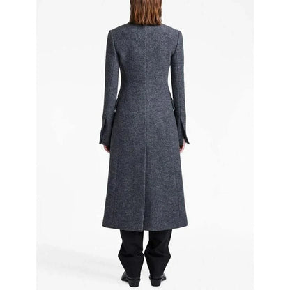 Elegant Woolen Long Coat for Women - A sophisticated and warm outerwear piece with a classic design and modern touches.