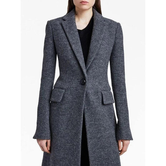 Elegant Woolen Long Coat for Women - A sophisticated and warm outerwear piece with a classic design and modern touches.