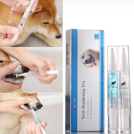 Dog Teeth Plaque Removing Pens - All-natural formula to gently clean and whiten your furry friend's teeth
