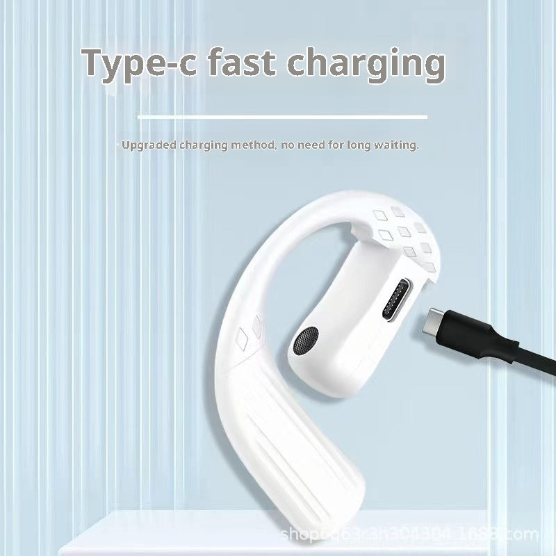 B01 Bluetooth headset with ear hook design featuring bone conduction technology, 10-metre wireless range, and over 8 hours of battery life for sports and daily use