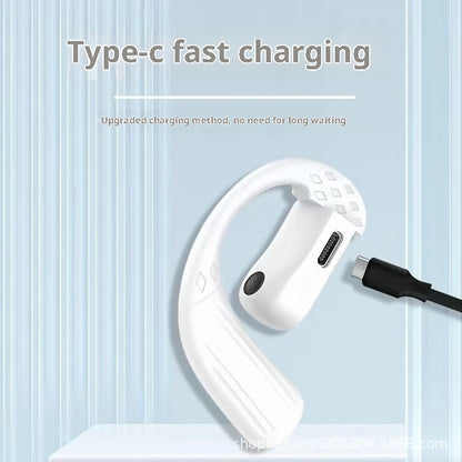 B01 Bluetooth headset with ear hook design featuring bone conduction technology, 10-metre wireless range, and over 8 hours of battery life for sports and daily use