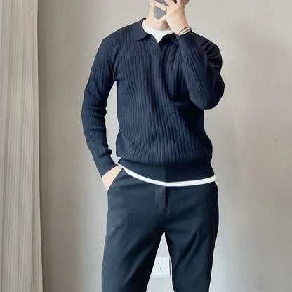 Loose elastic knitted sweater for men in modal and rabbit fur blend, available in black, white, light grey, Army Green, and coffee colours, sizes M to 3XL
