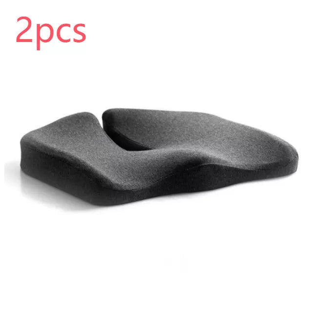 Memory foam seat cushion with non-slip bottom for office and car use