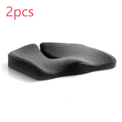 Memory foam seat cushion with non-slip bottom for office and car use