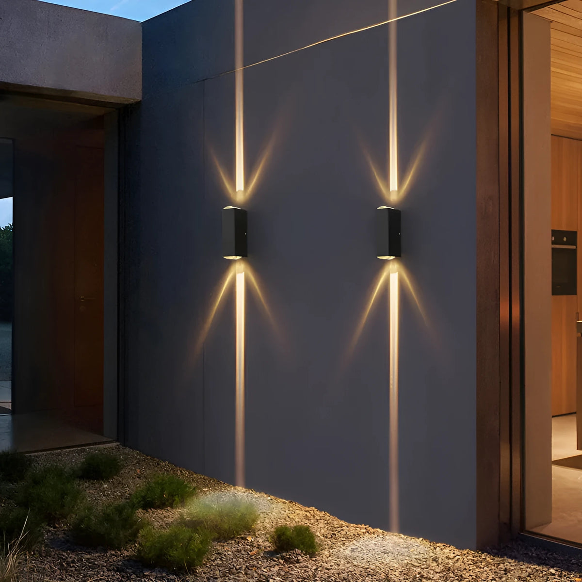 IP65 waterproof LED wall lamp with aluminium shell, 10 LED beads, 5W or 10W, warm white pure white neutral light