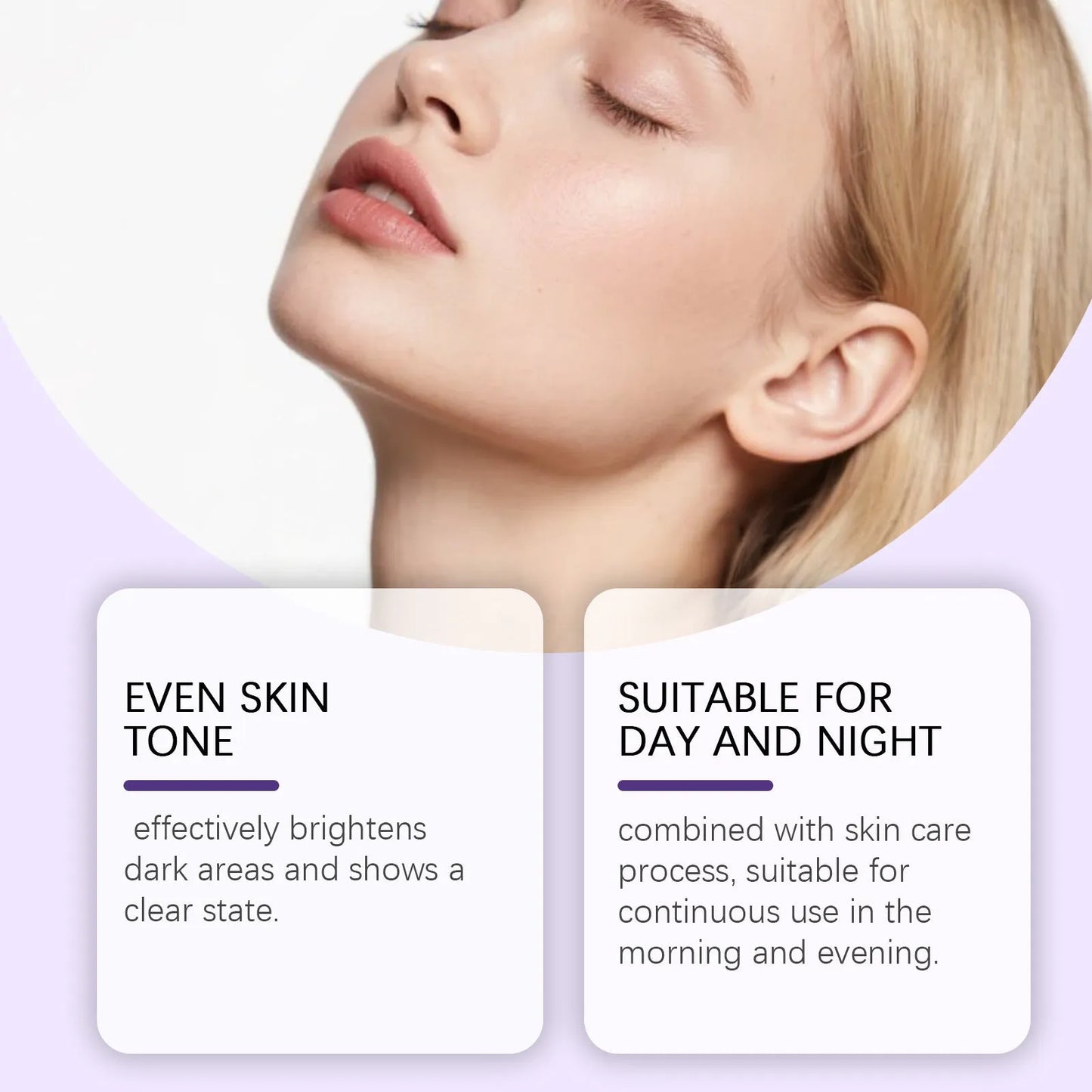 Skin care cream in cylindrical container, 3.5cm diameter by 13cm tall with 50g net content for daily facial hydration