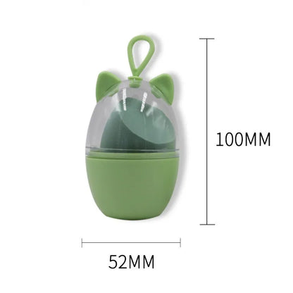 Non-latex dual-use makeup sponge in teardrop, beveled, and gourd shapes, available in ten colours