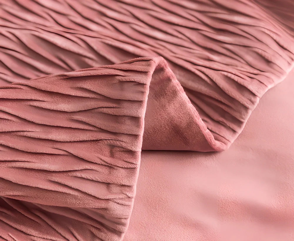 Pure cotton bed flag in various colours showing 45cm width coverage on UK standard bed