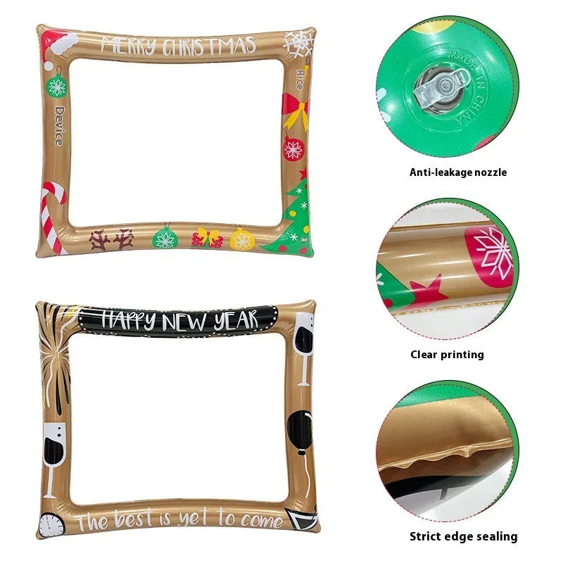 150cm Christmas inflatable photo frame made from PVC for holiday photography