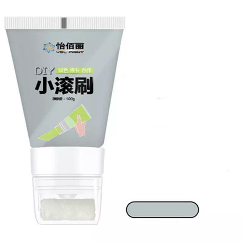 Rolling brush latex paint set for wall repair in seven colors with small roller brush