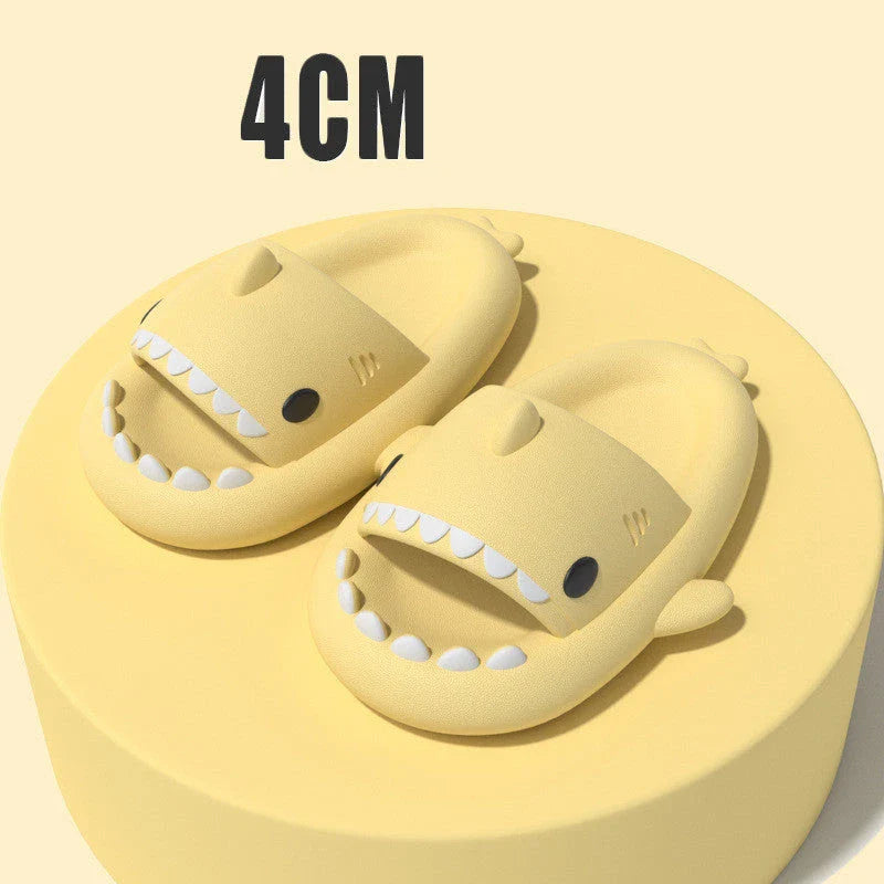 Cozy cartoon shark-themed slippers with anti-slip sole for indoor and outdoor wear