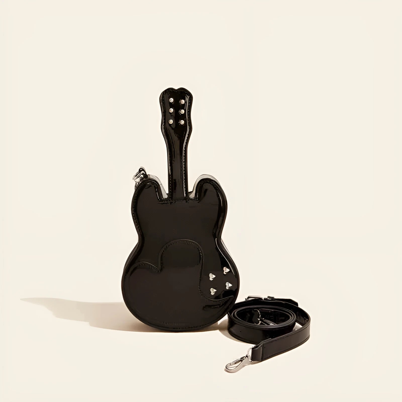 Guitar creative arts crossbody shoulder bag in PU material showing five colour options