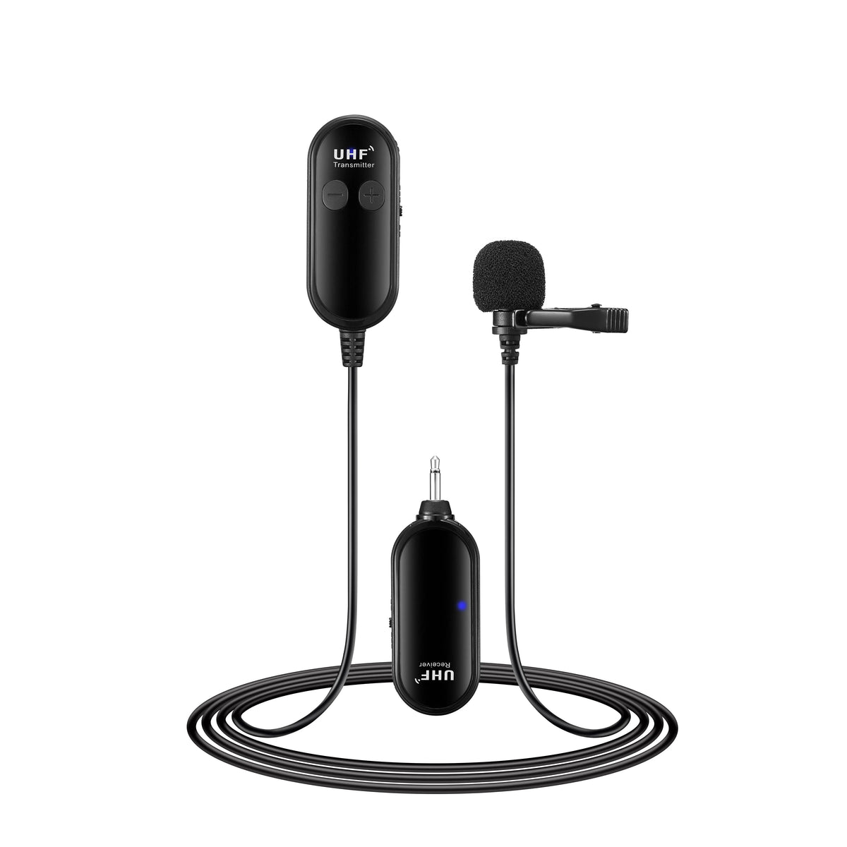 Wired lavalier lapel microphone with clip for clothing attachment and omni-directional audio capture