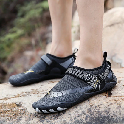 Lightweight cut-resistant five-finger wading shoes in various colors for outdoor water activities