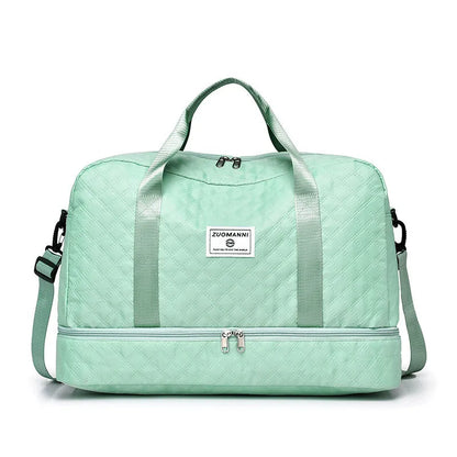 Oxford cloth travel bag with 36-55 litre capacity in street trend style with sewing thread details