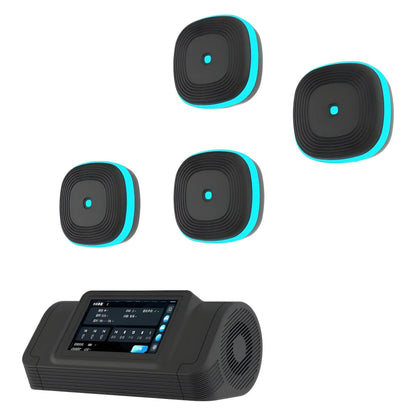 Black split music boxing machine with Bluetooth, hanging target, 6 or 8 targets, PU foam and PP.
