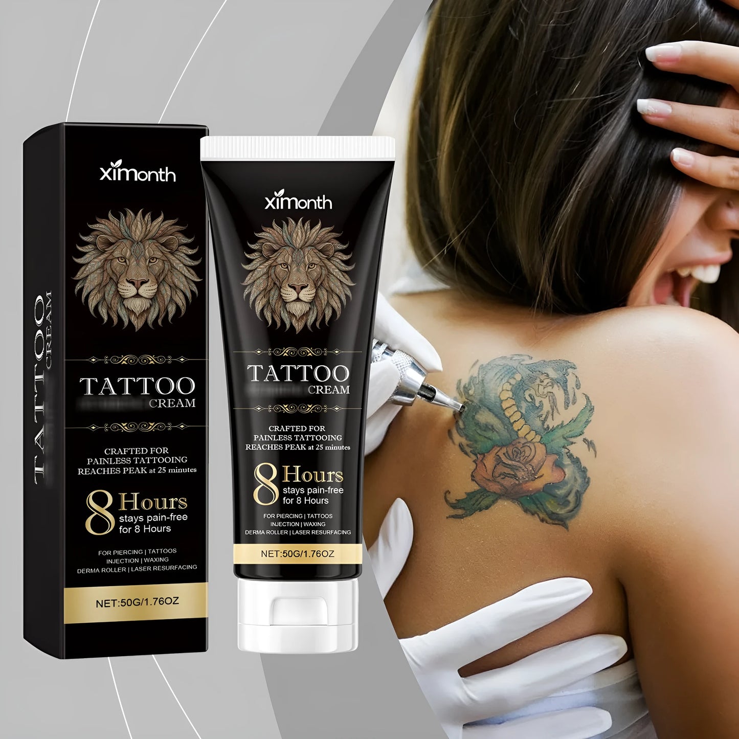 Nourishing moisturising skin tattoo neck cream 50g with relief frost stick.