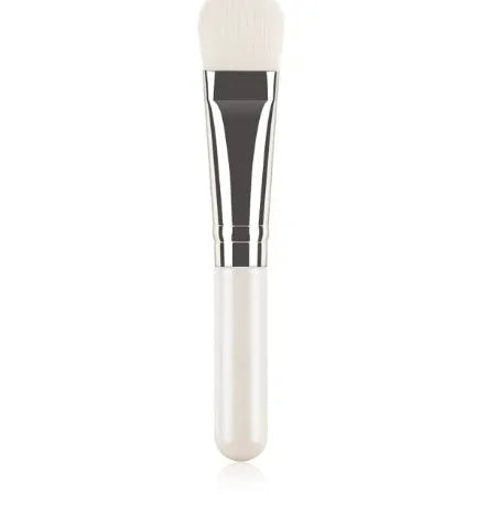 Wooden handle facial treatment brush, 12cm total length, 2cm artificial fibre bristles, black or wood colour.