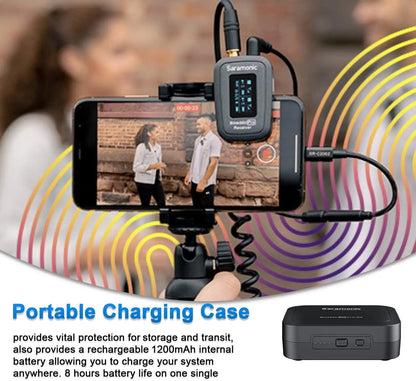 Little Bee 2.4GHz digital wireless clip-on lavalier microphone on a black background.