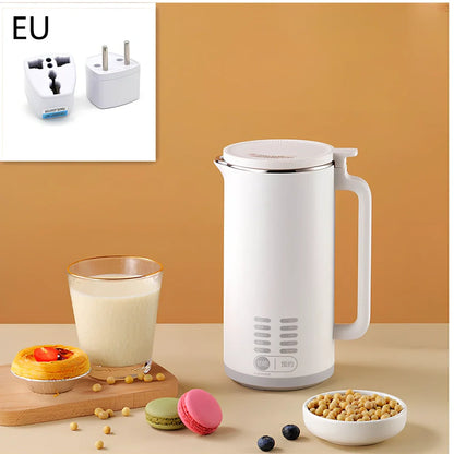 Green automatic soy milk machine with 600ml capacity and touch control display