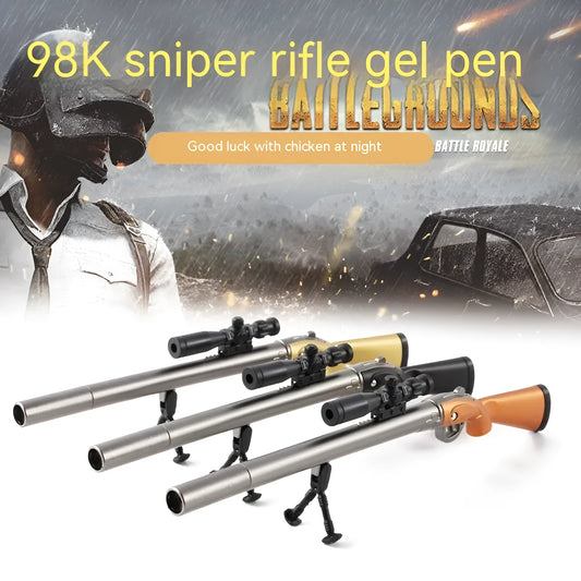 Marvel Chicken 98K sniper rifle modeling gel pen with 0.5mm point and plastic construction