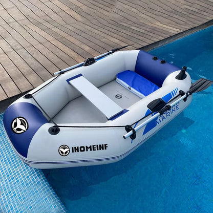 Thickened hard bottom motor inflatable kayak for 4 passengers, durable PVC material