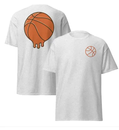 Men's maroon short-sleeved T-shirt with a ball pattern, made from thin polyester mesh fabric.