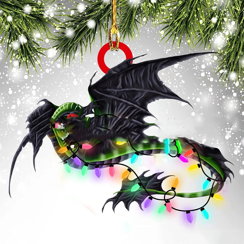 8cm dragon egg Christmas pendant decoration with dinosaur theme and acrylic construction