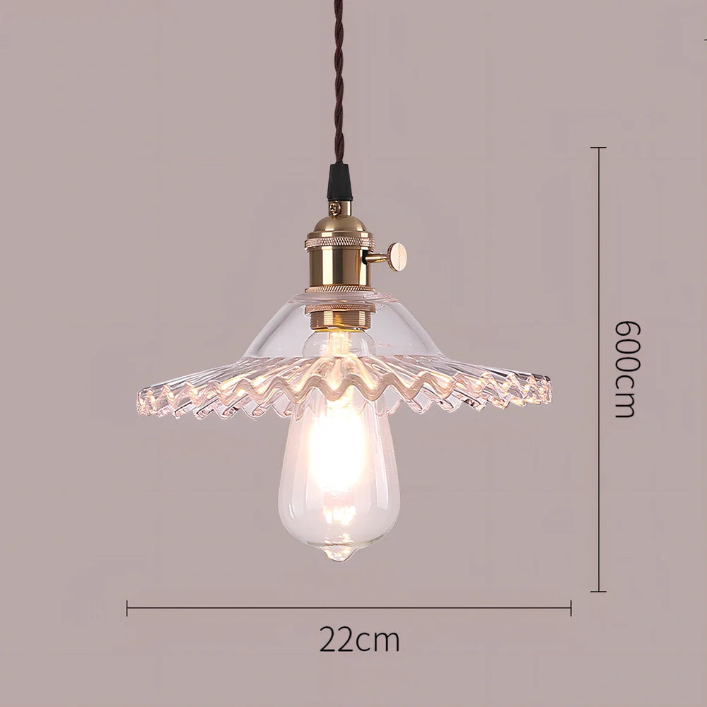 Nordic glass chandelier with copper body and adjustable 1.2m height in multiple colour options