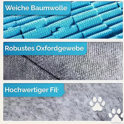 45cm square dog sniffing pad with maze pattern and reinforced webbing edges for scent training