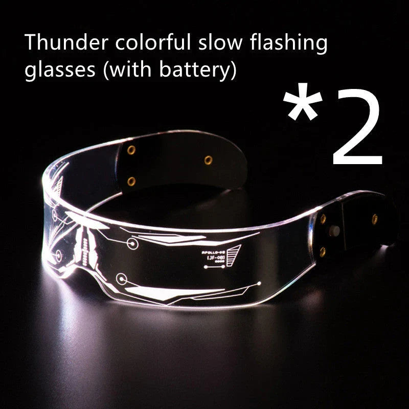 Vibrant LED party glasses with customizable color-changing effects, perfect for festivals, concerts, and celebrations