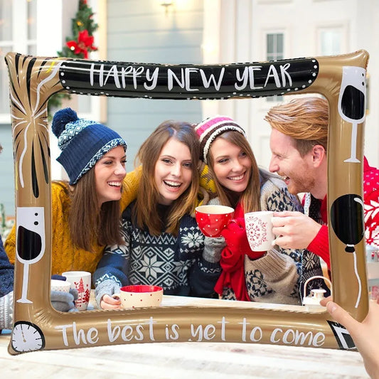 150cm Christmas inflatable photo frame made from PVC for holiday photography