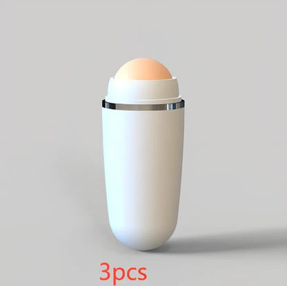 Portable volcanic stone oil absorbing ball measuring 3×8×2cm in white, black, and pink colour options