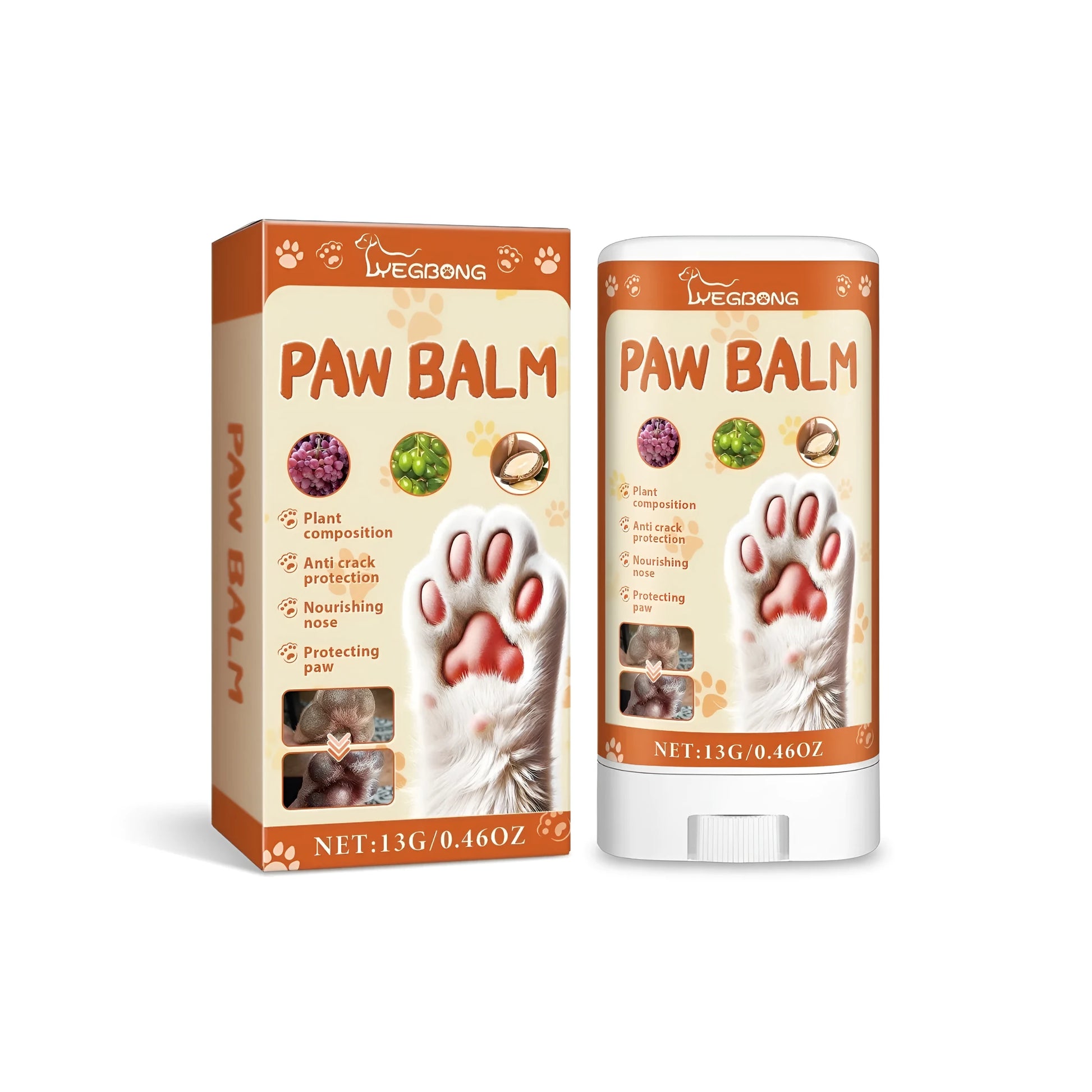 13g tube of pet claw protection cream for dog and cat paw pad care