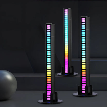 182mm RGB voice-activated music rhythm light with acrylic body and MICRO-USB power cable