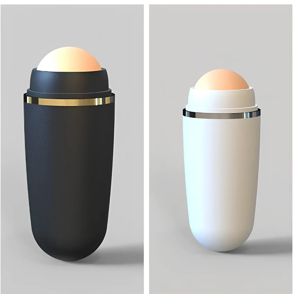 Portable volcanic stone oil absorbing ball measuring 3×8×2cm in white, black, and pink colour options