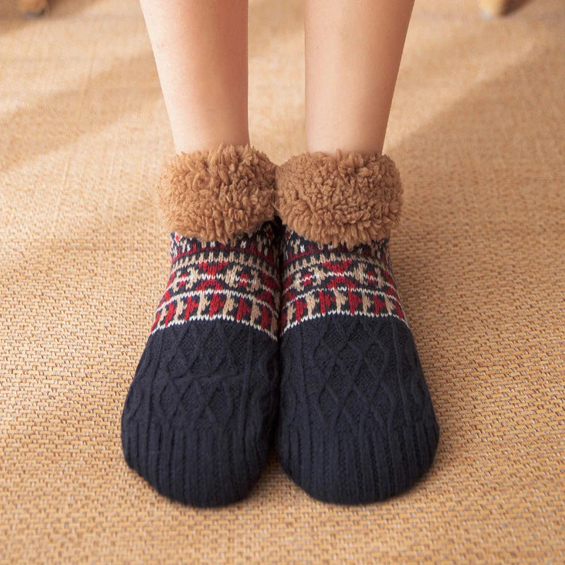 Warm Non-Slip Indoor Socks for Fall and Winter in various colors