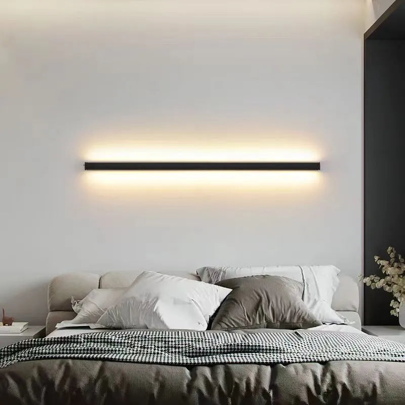 80cm aluminium LED wall lamp with PC shade showing three colour temperature options